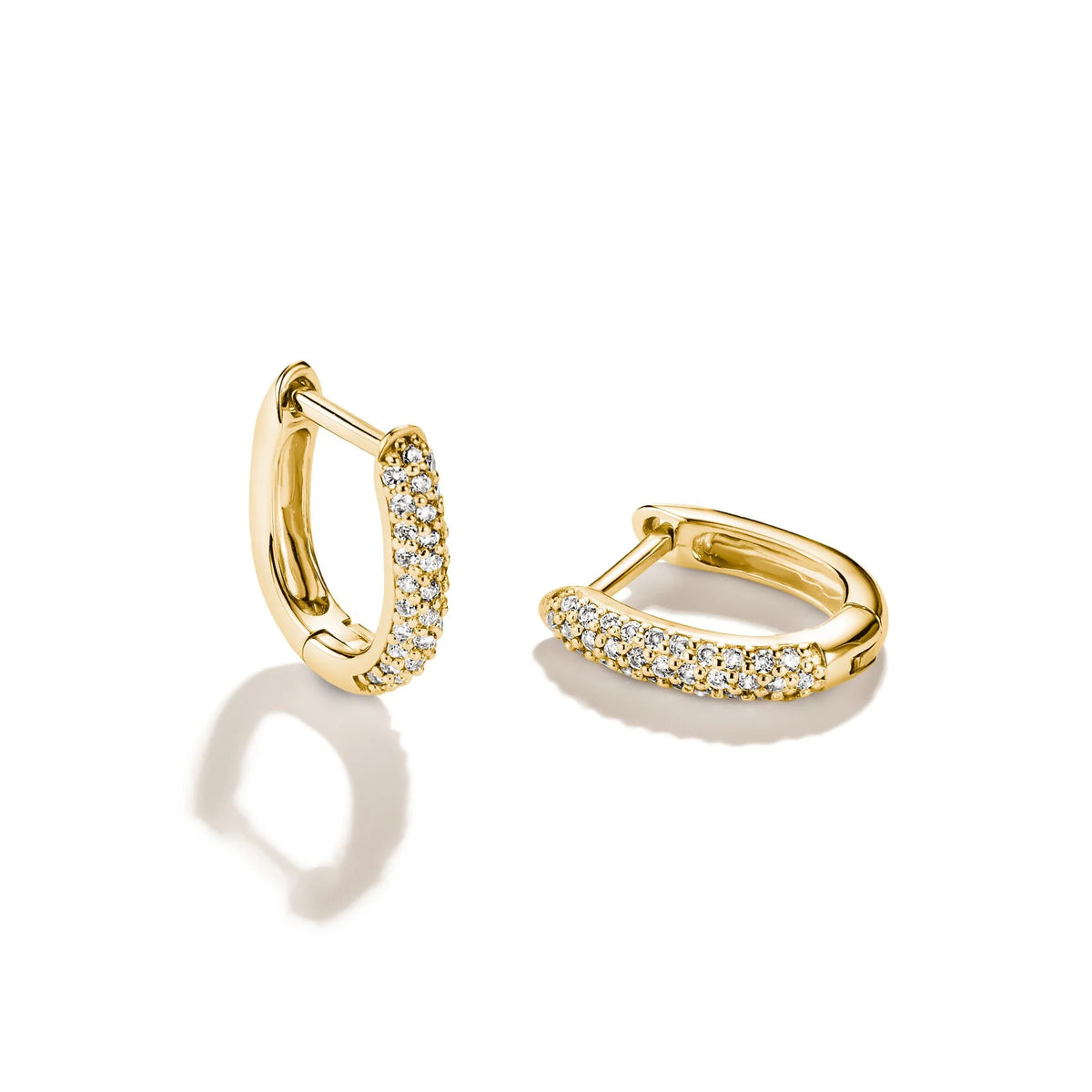 CLASSIC ALLOY HUGGIE HOOP EARRINGS