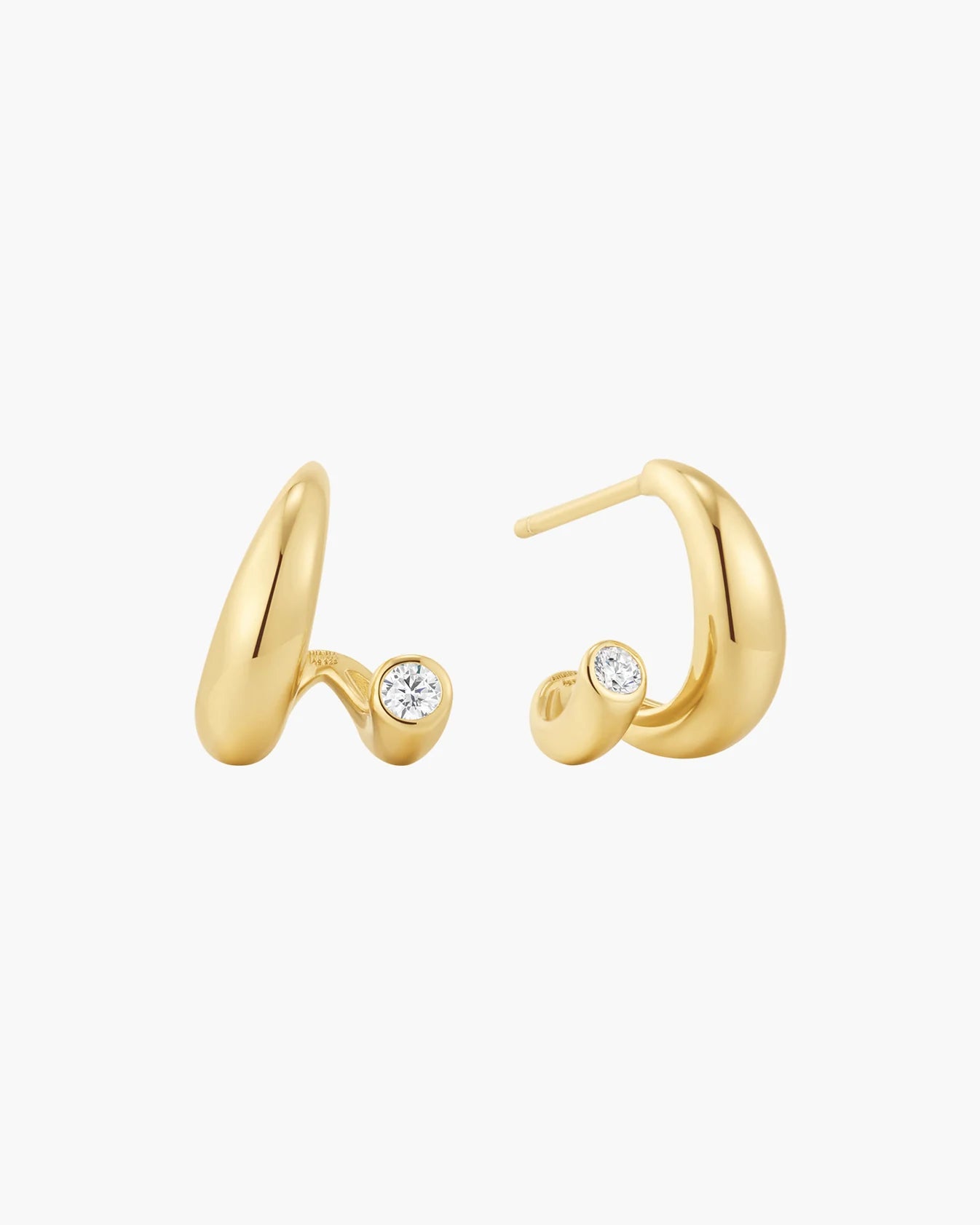WANDERER SPIRAL STUD HOOP EARRINGS