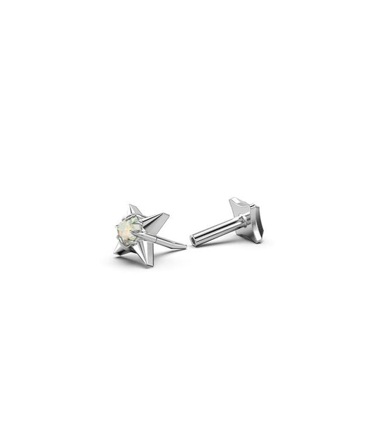 SINGLE GOTHIC STAR FLATBACK EARRING