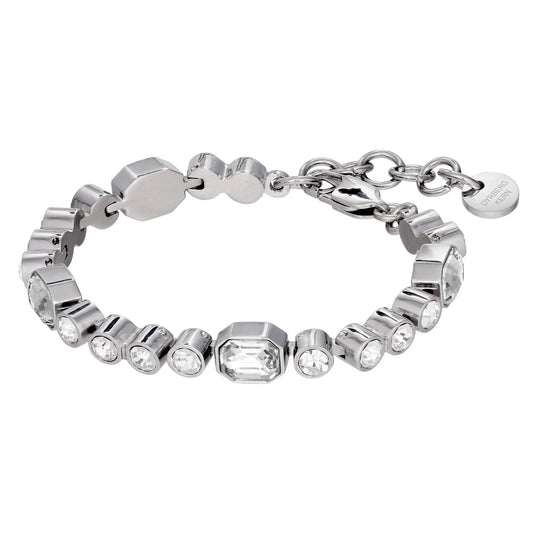 GRIVNA SHINEY SILVER CRYSTAL BRACELET
