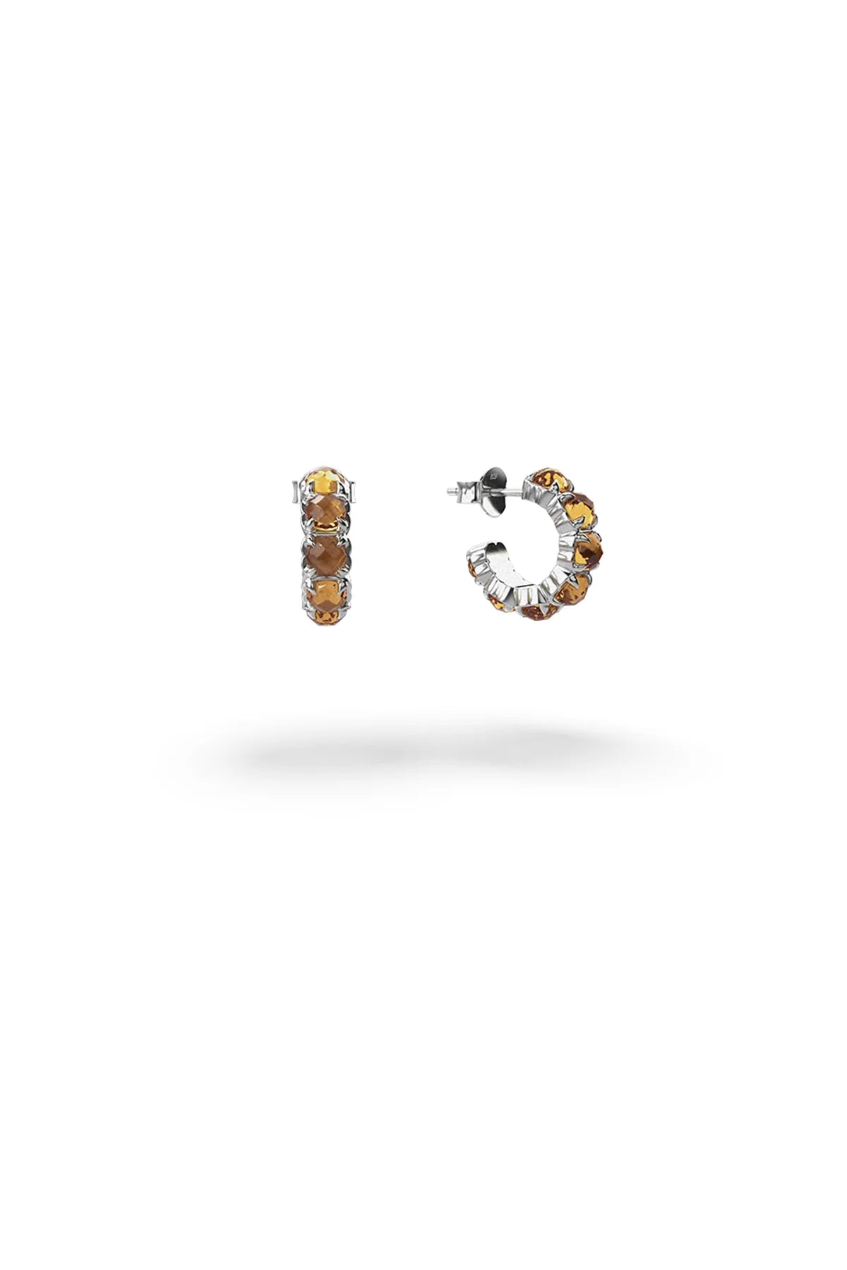 HALO CLUSTER EARRINGS CITRINE