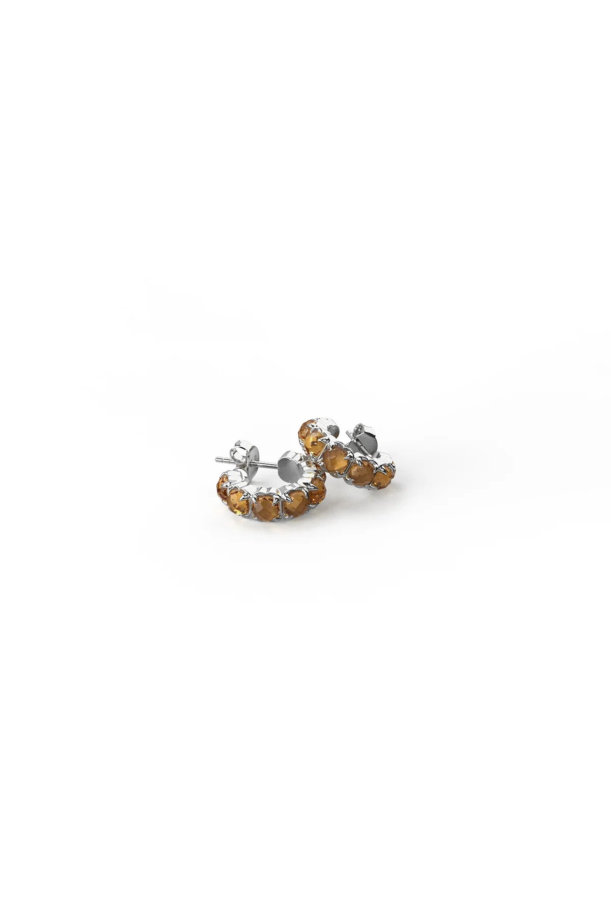 HALO CLUSTER EARRINGS CITRINE