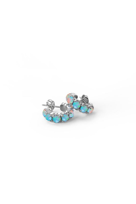 HALO CLUSTER EARRING OPAL
