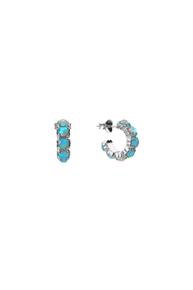 HALO CLUSTER EARRING OPAL