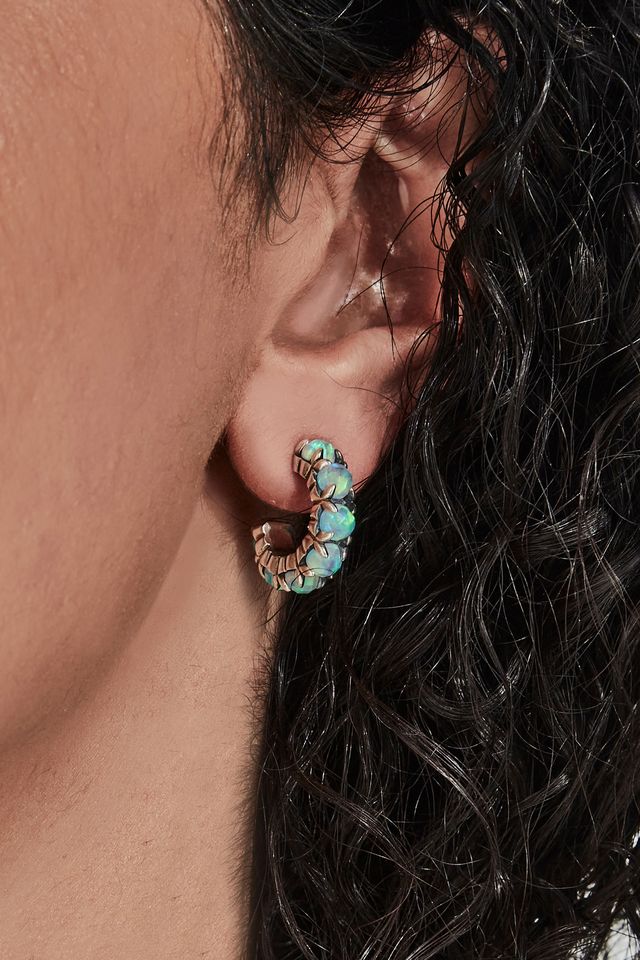 HALO CLUSTER EARRING OPAL