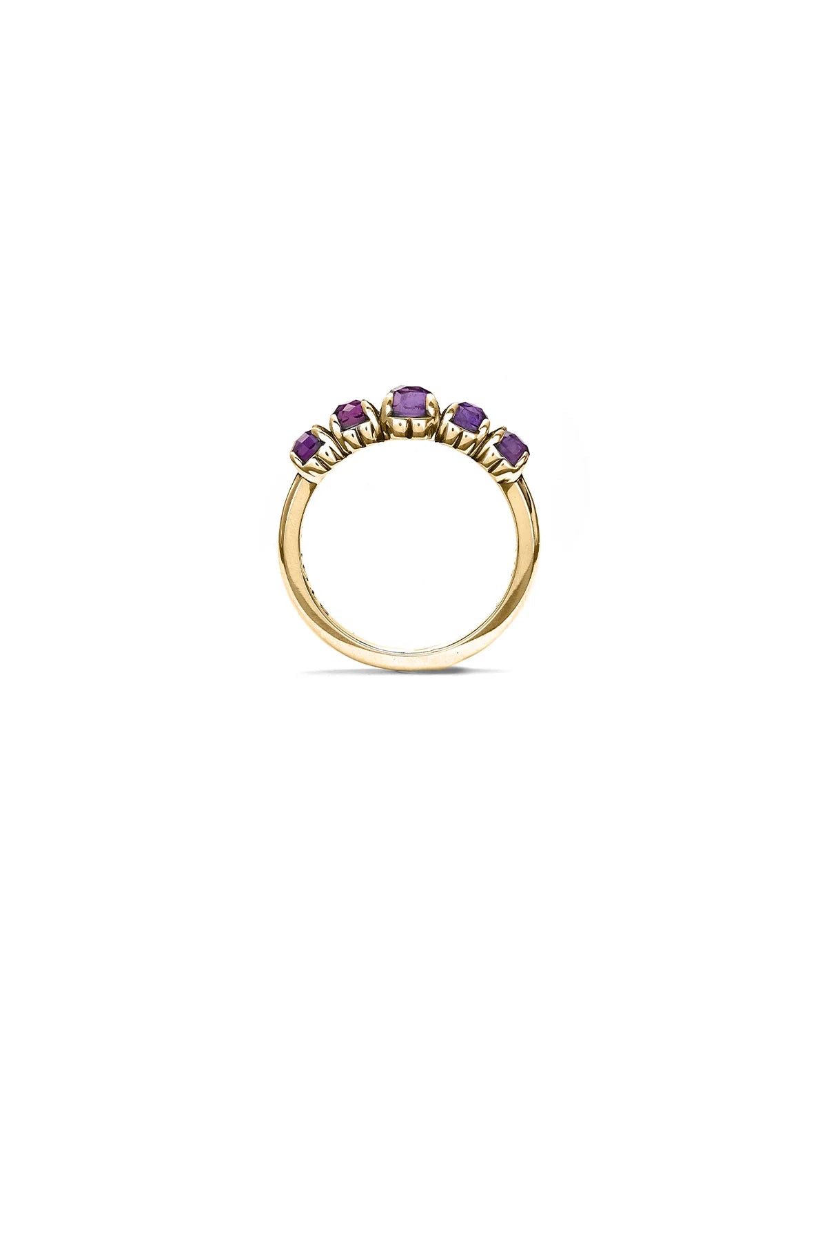 HALO CLUSTER RING AMETHYST