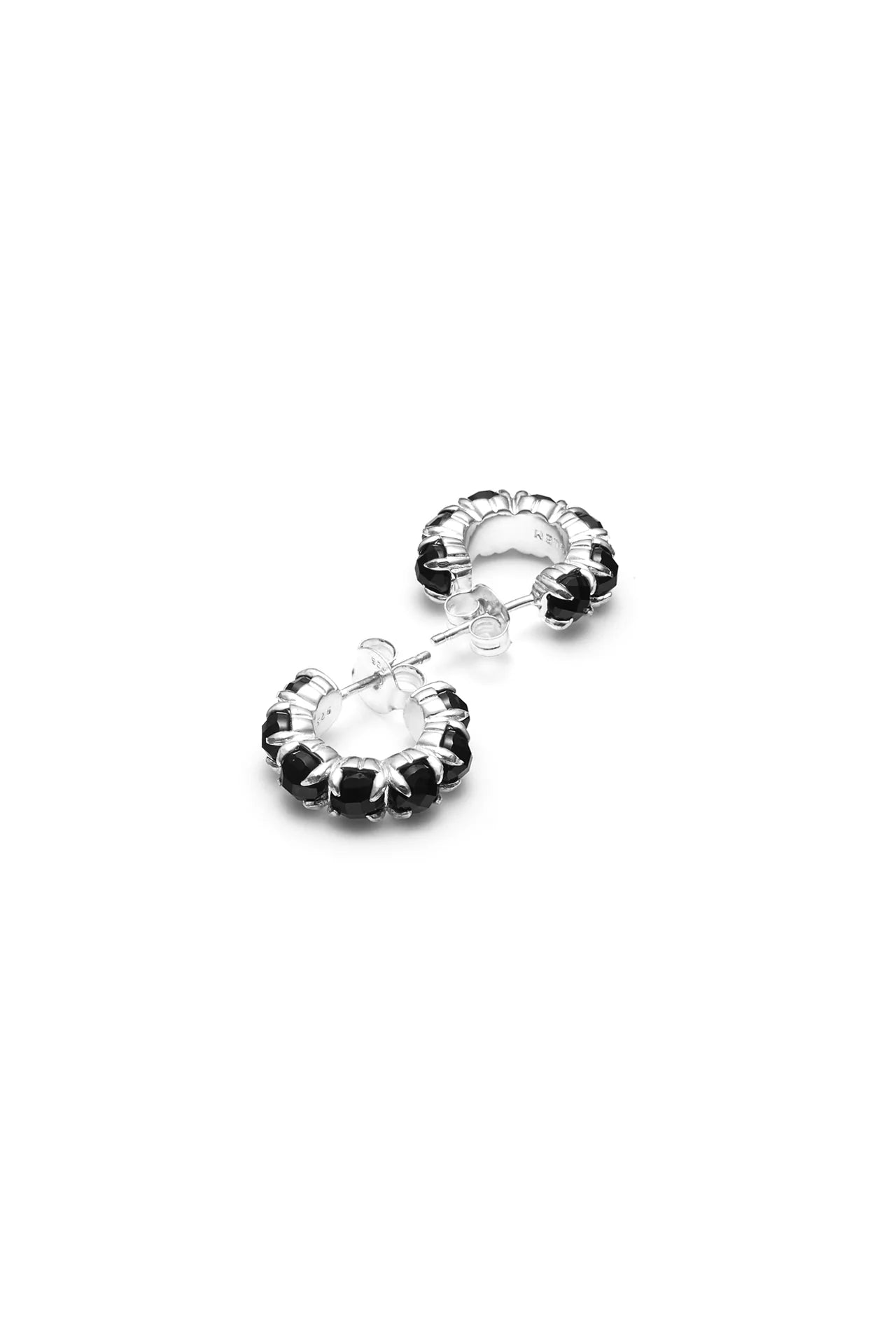 HALO CLUSTER EARRINGS ONYX