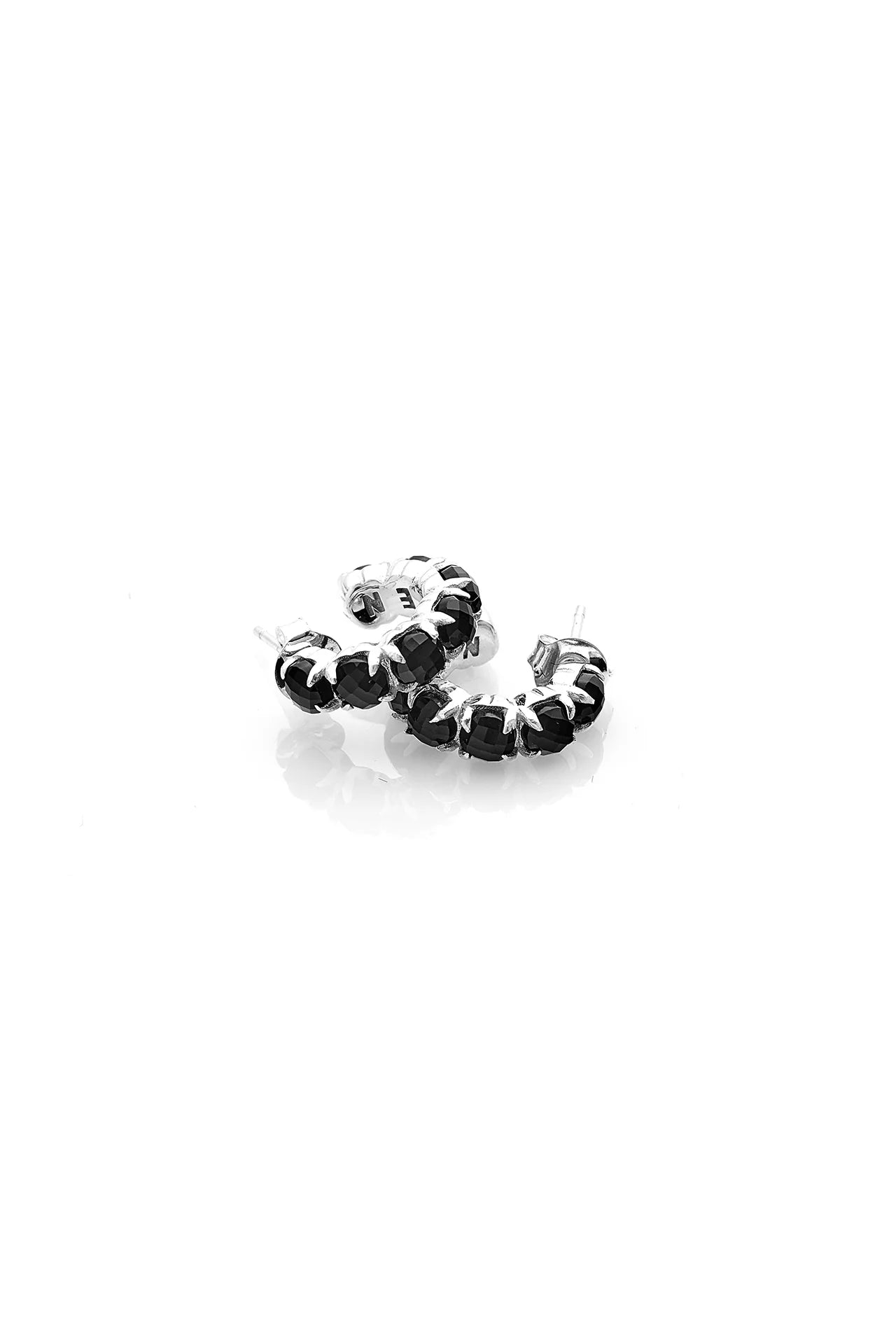 HALO CLUSTER EARRINGS ONYX
