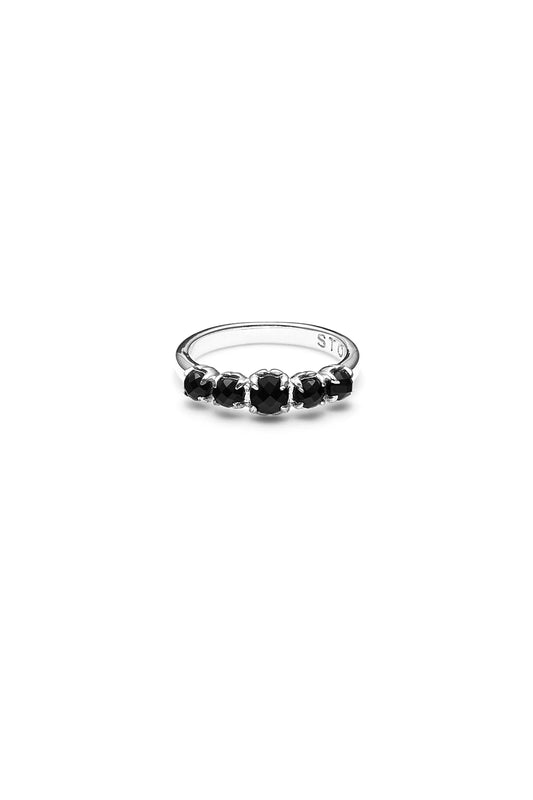 HALO CLUSTER RING ONYX