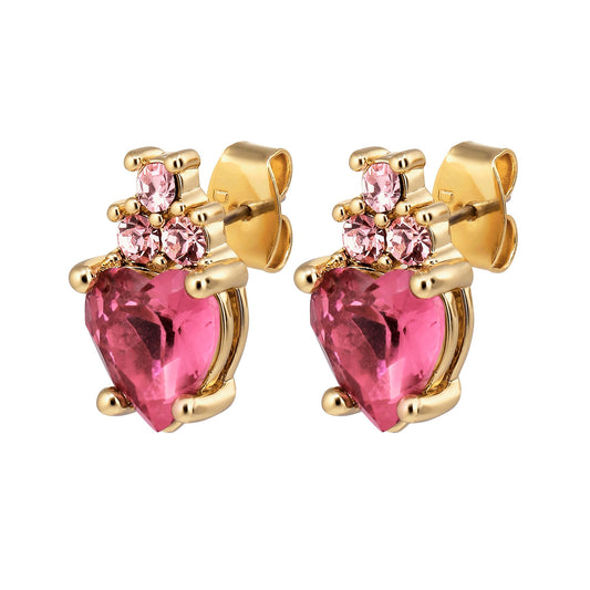 HAVOC SHINY GOLD ROSE EARRINGS