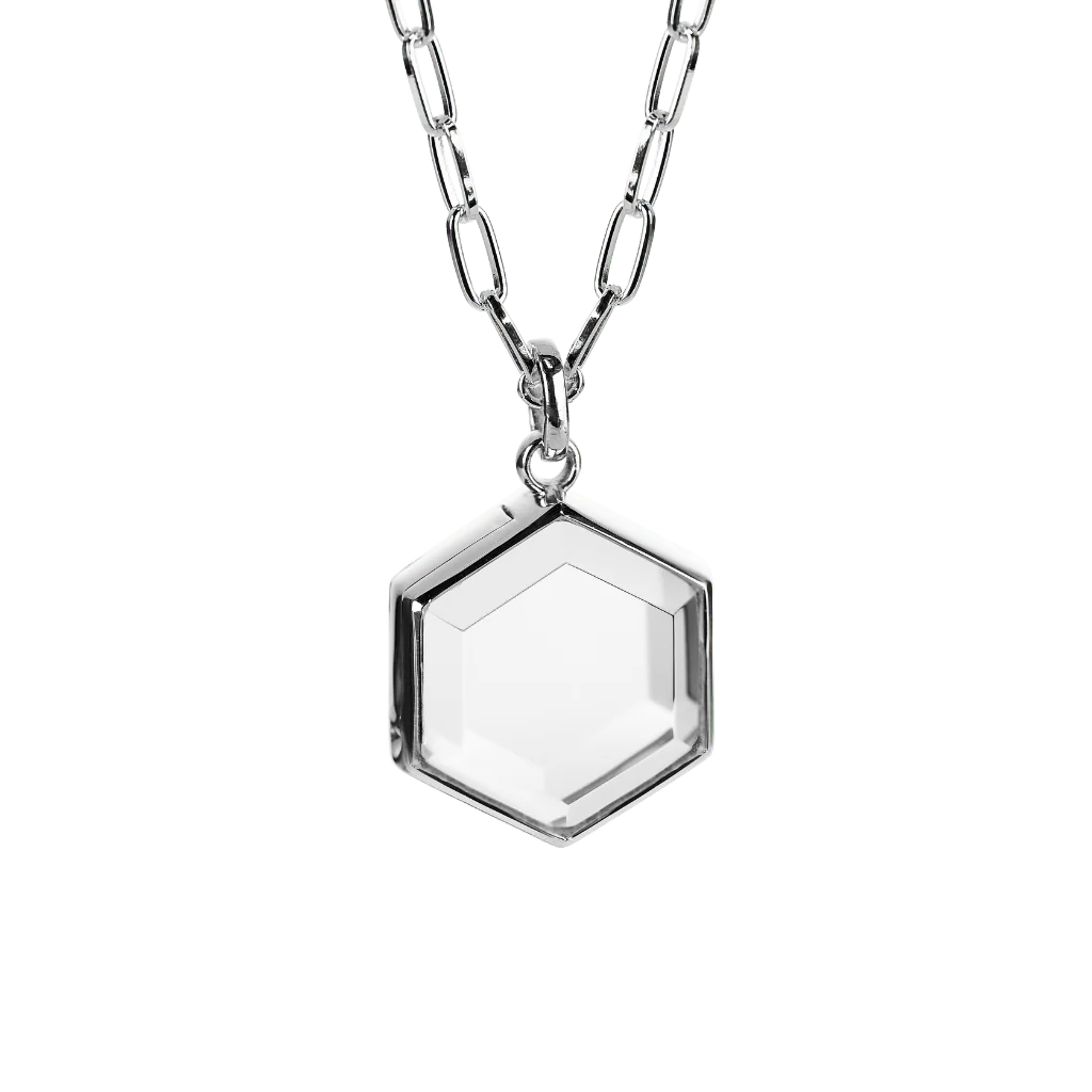 MEDIUM HEXAGON STOW LOCKET