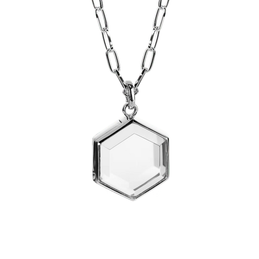 MEDIUM HEXAGON STOW LOCKET