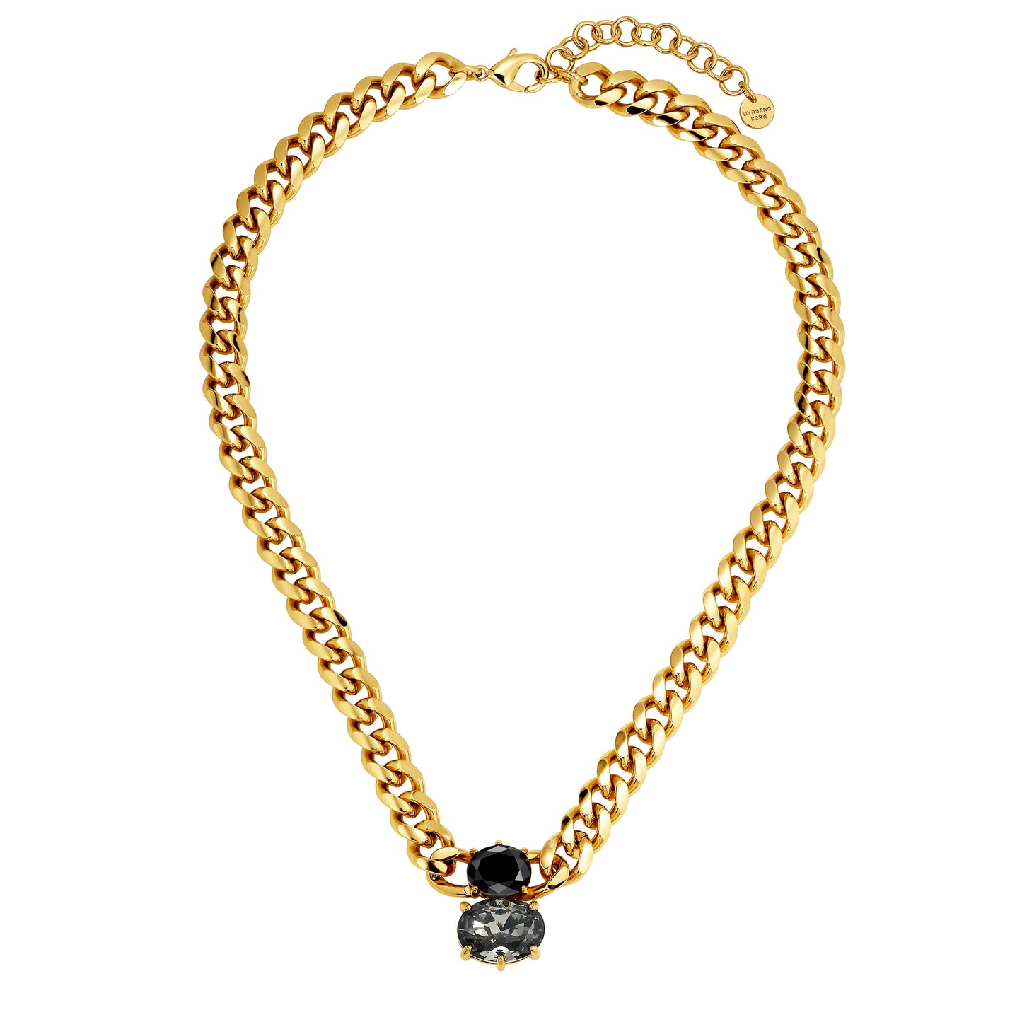 HOLL SHINY GOLD BLACK GREY NECKLACE
