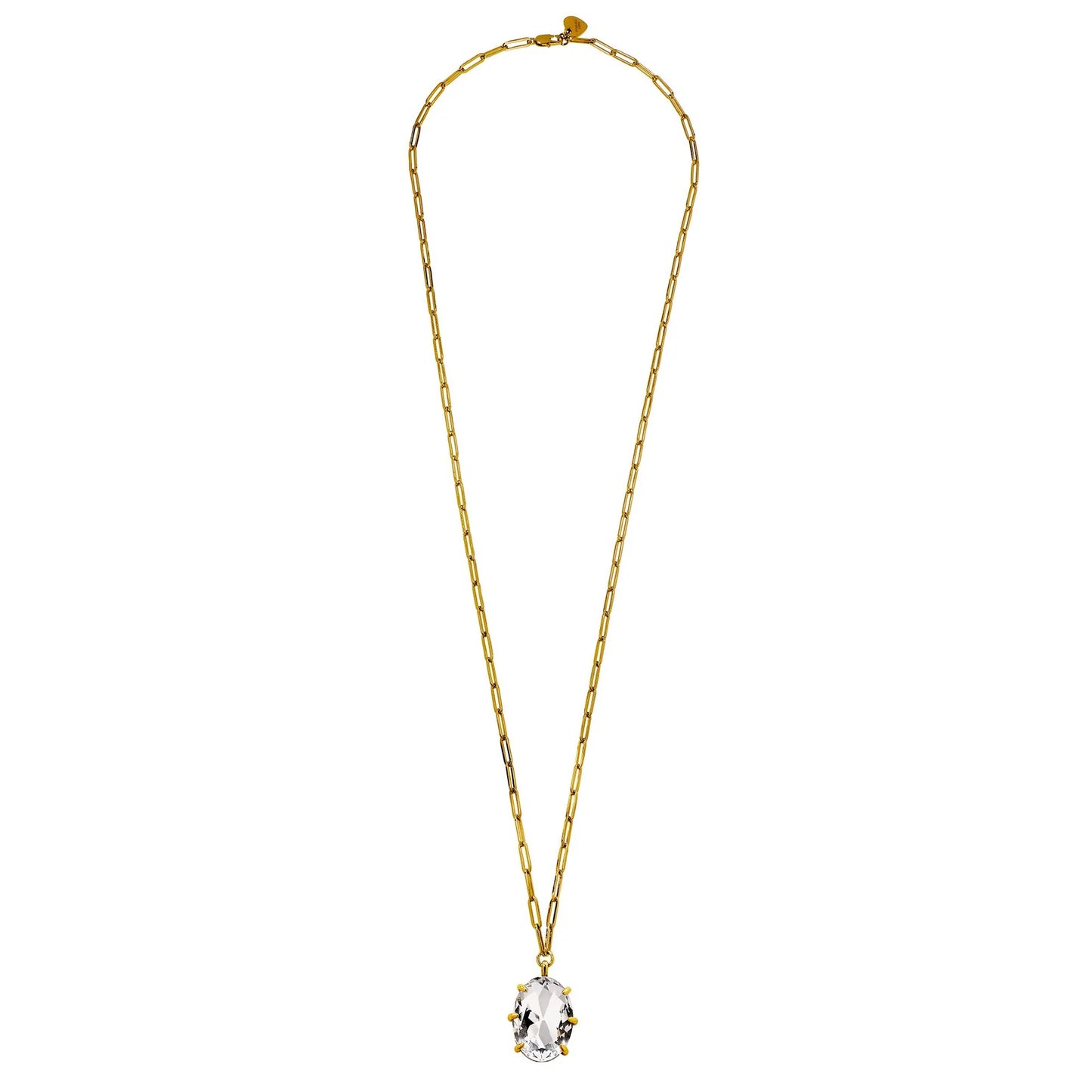 KALLY SHINY GOLD CRYSTAL NECKLACE