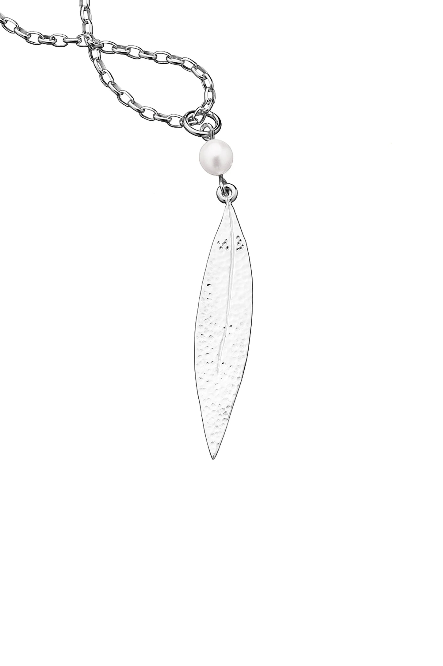 LEAF NECKLACE CULTURED PEARL