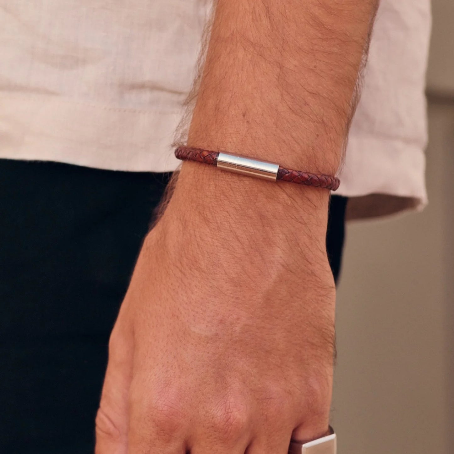 FRANKY LEATHER BRACELET BROWN