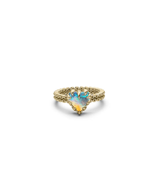 MINI LOVE CLAW RING BELLO OPAL