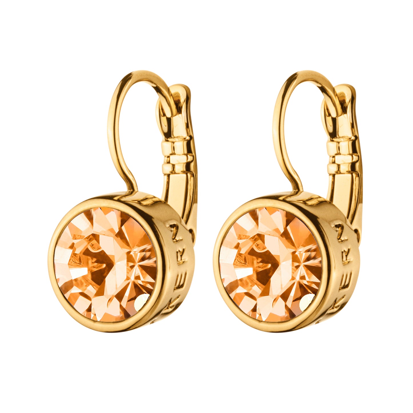 LOUISE SHINY GOLD PEACH EARRINGS