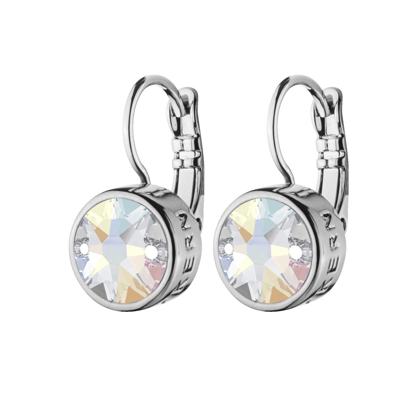 LOUISE SHINY SILVER CRYSTAL AB EARRINGS