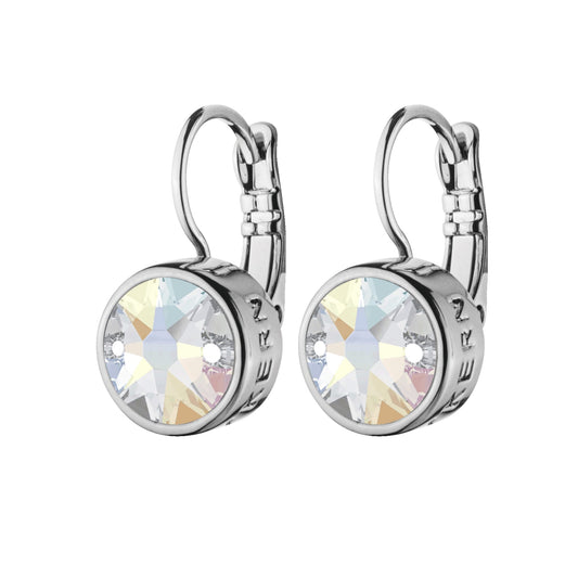 LOUISE SHINY SILVER CRYSTAL AB EARRINGS