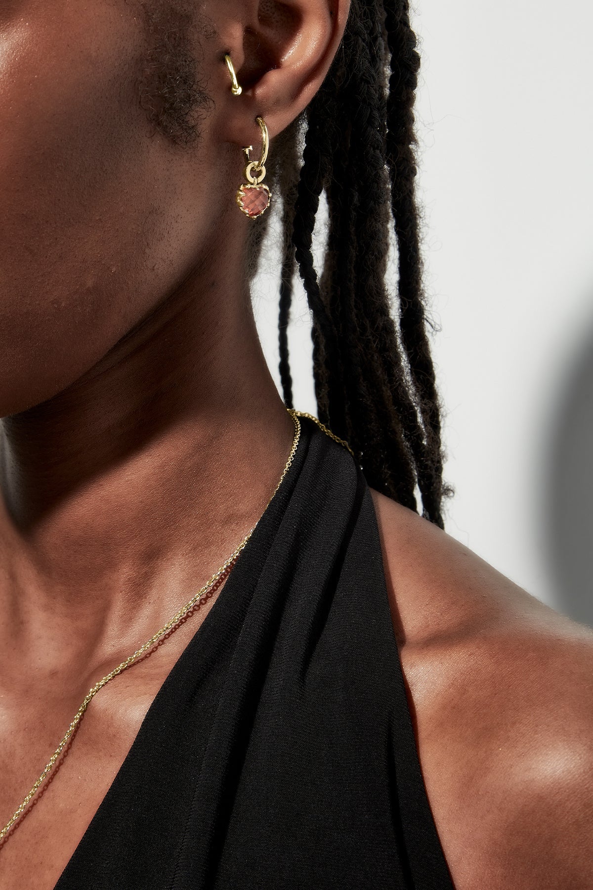 LOVE ANCHOR EARRING CITRINE