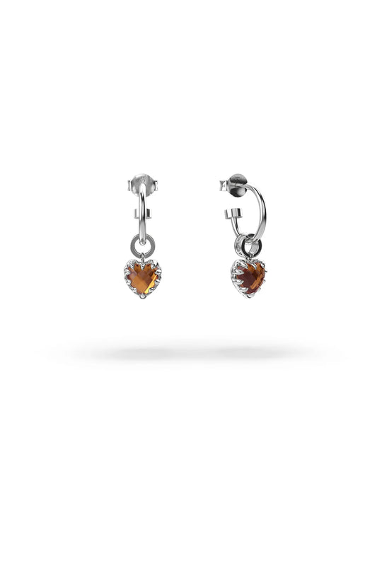 LOVE ANCHOR EARRING CITRINE