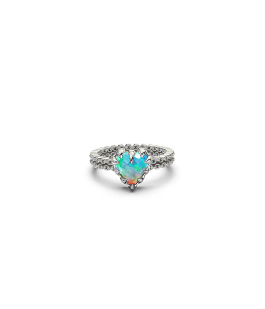 MINI LOVE CLAW RING BELLO OPAL