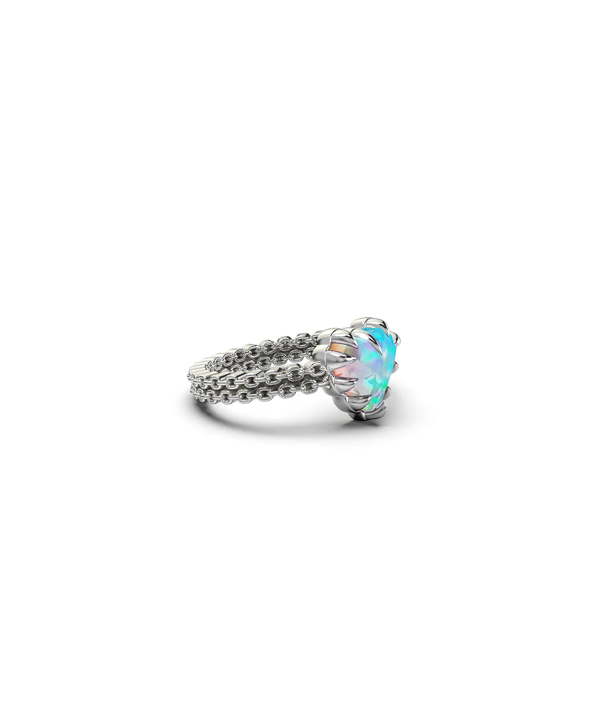 MINI LOVE CLAW RING BELLO OPAL