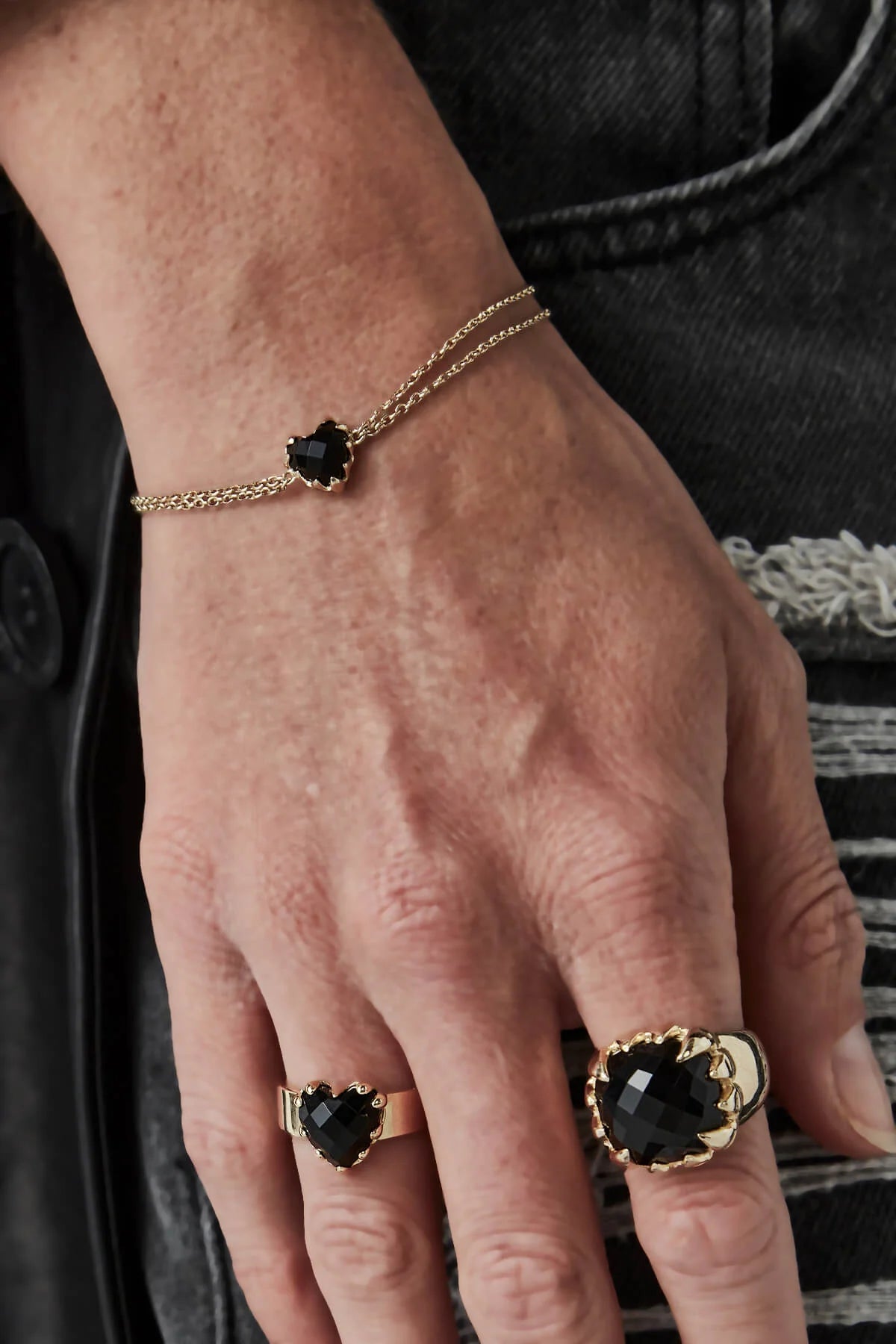 LOVE CLAW BRACELET ONYX