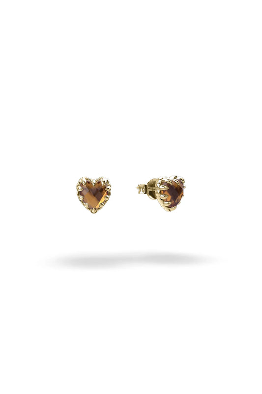 LOVE CLAW EARRINGS CITRINE