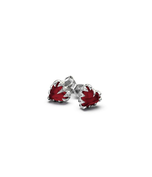 LOVE CLAW EARRINGS GARNET