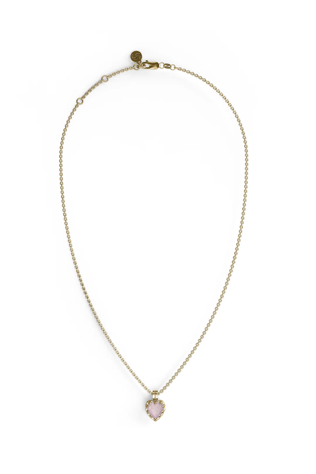LOVE CLAW NECKLACE ROSE QUARTZ