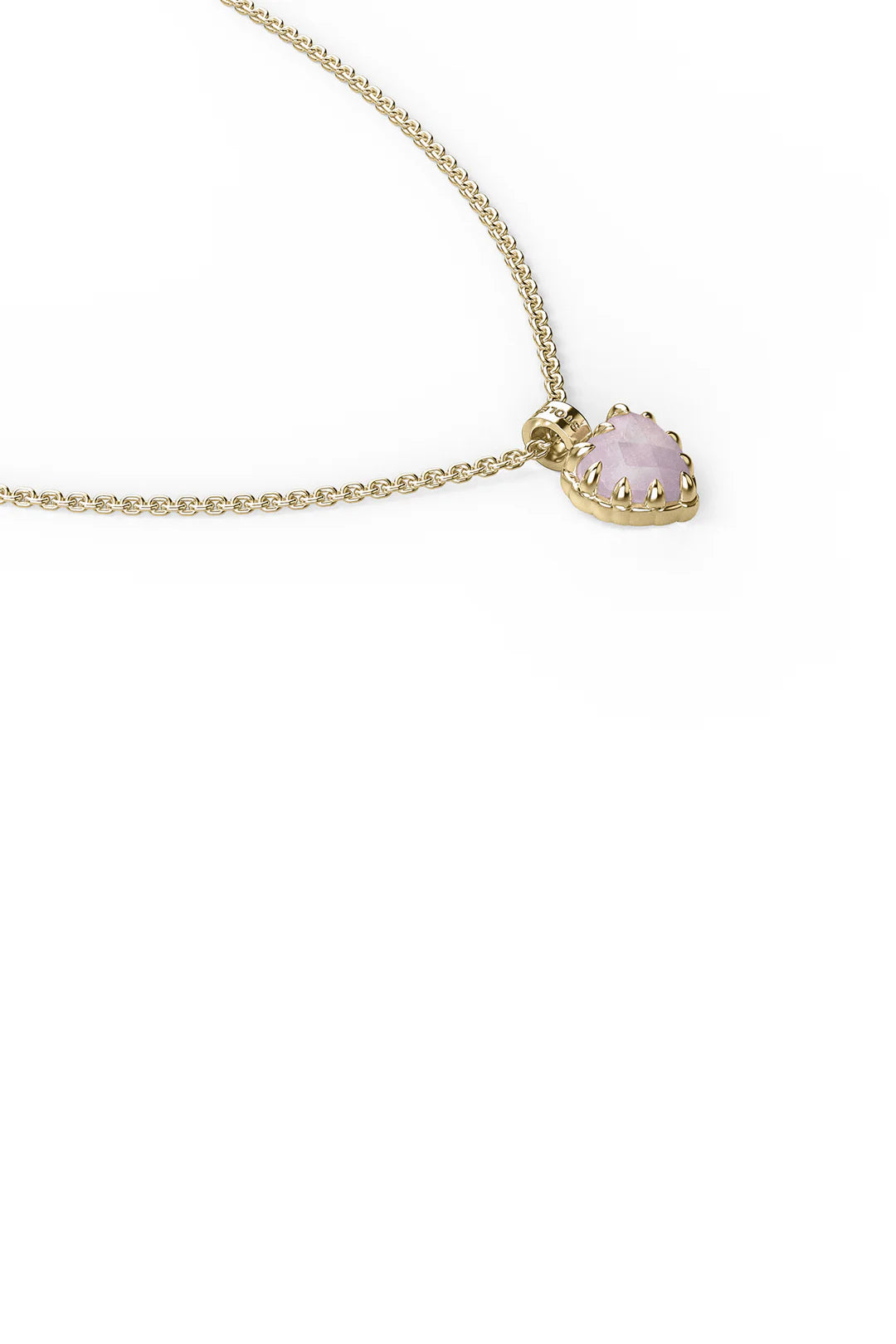 LOVE CLAW NECKLACE ROSE QUARTZ
