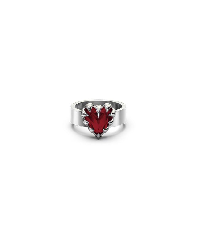 LOVE CLAW RING GARNET