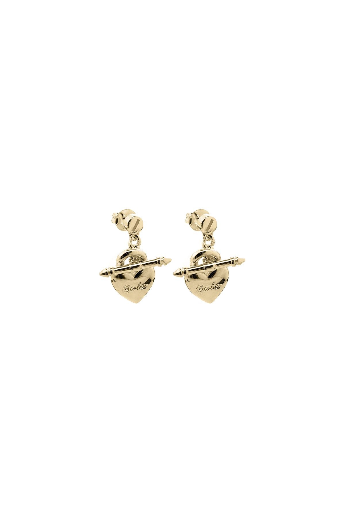 LOVE LOCKET FOB EARRINGS