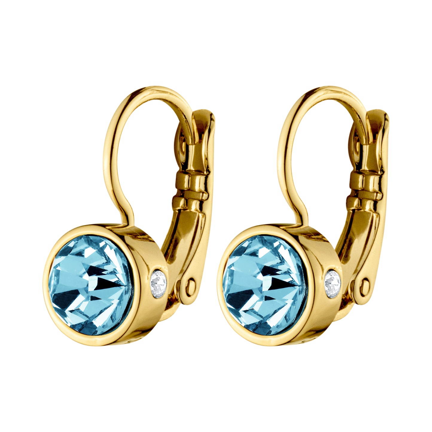 MADU SHINY GOLD AQUA EARRINGS
