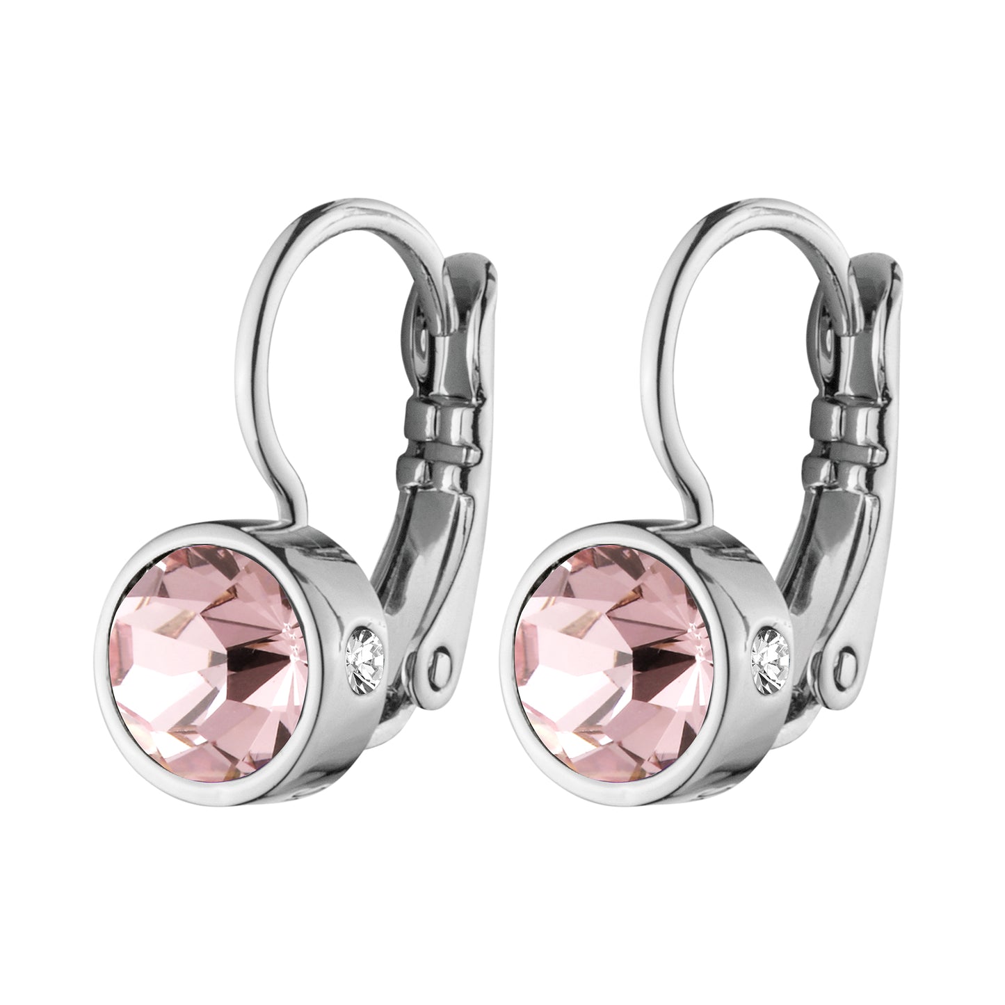 MADU SHINY SILVER VINTAGE ROSE EARRINGS