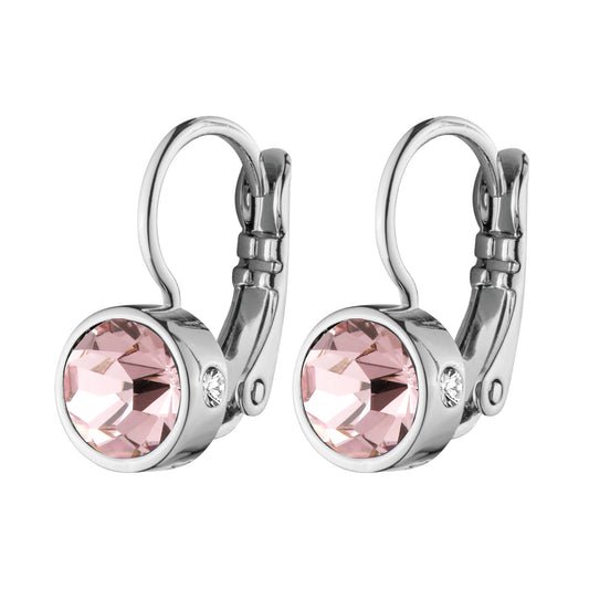 MADU SHINY SILVER VINTAGE ROSE EARRINGS
