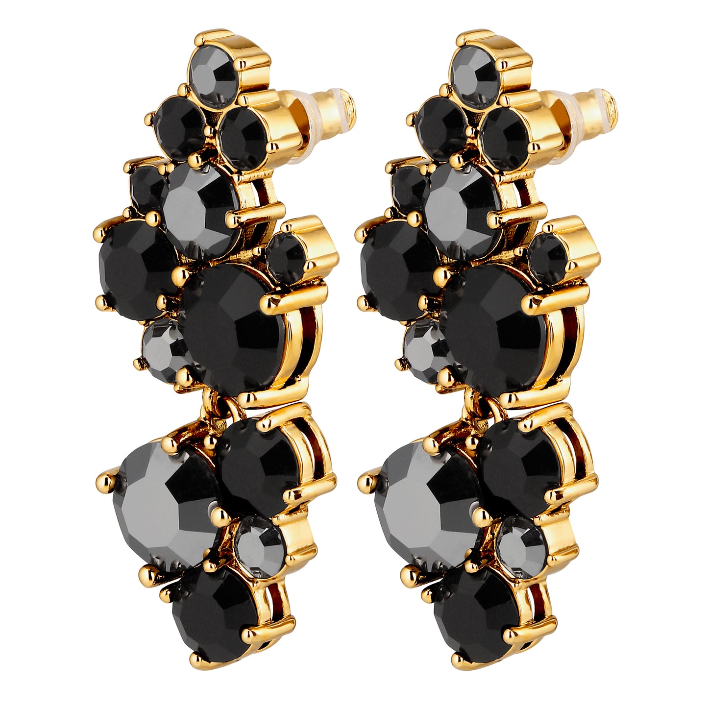 MARIGOLD SHINY GOLD BLACK MIX EARRINGS