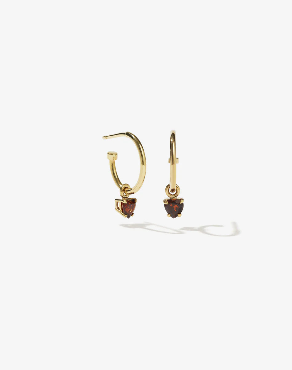 MICRO HEART JEWEL SIGNATURE HOOPS