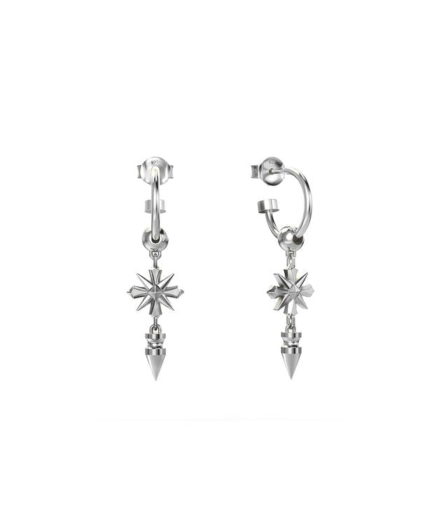 MIDNIGHT CROSS ANCHOR EARRINGS