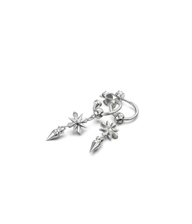 MIDNIGHT CROSS ANCHOR EARRINGS