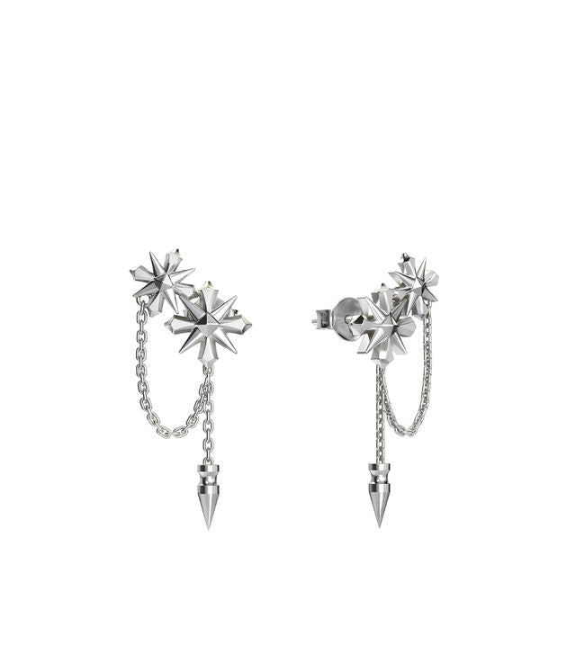 MIDNIGHT CROSS DROP EARRINGS