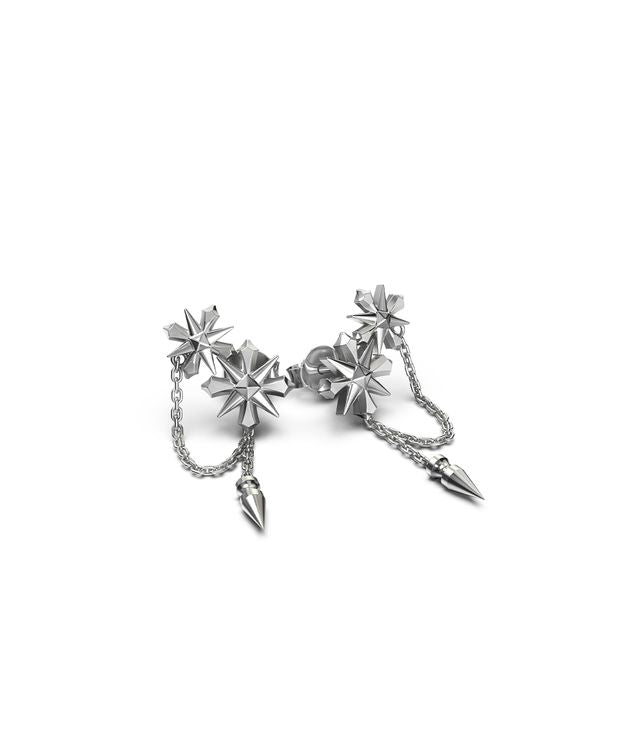 MIDNIGHT CROSS DROP EARRINGS
