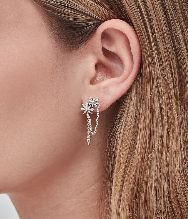MIDNIGHT CROSS DROP EARRINGS