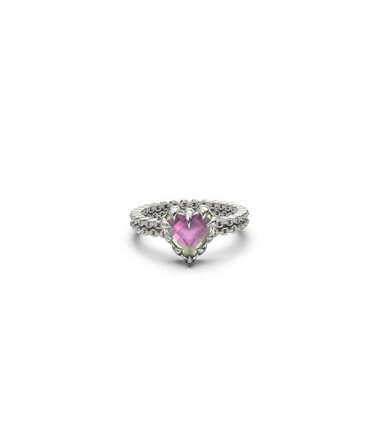 MINI LOVE CLAW RING MYSTIC QUARTZ