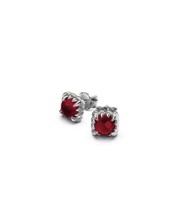 MINI CLAW STUDS GARNET