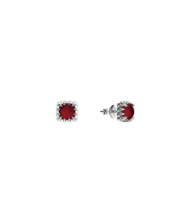 MINI CLAW STUDS GARNET