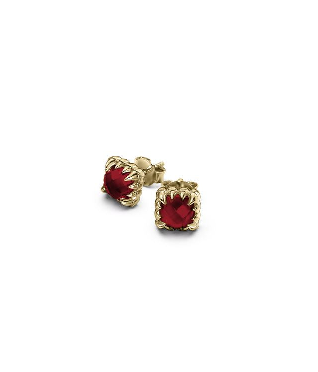 MINI CLAW STUDS GARNET