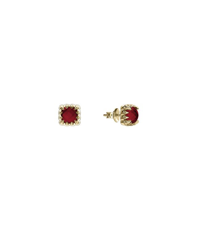 MINI CLAW STUDS GARNET